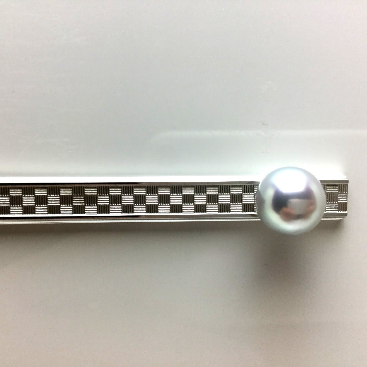 真珠 ネクタイピン パール アコヤ真珠 8.70mm ホワイトシルバーブルー シルバー 69161 イソワパール｜伊勢志摩の真珠専門店　IsowaPearl 15,400円