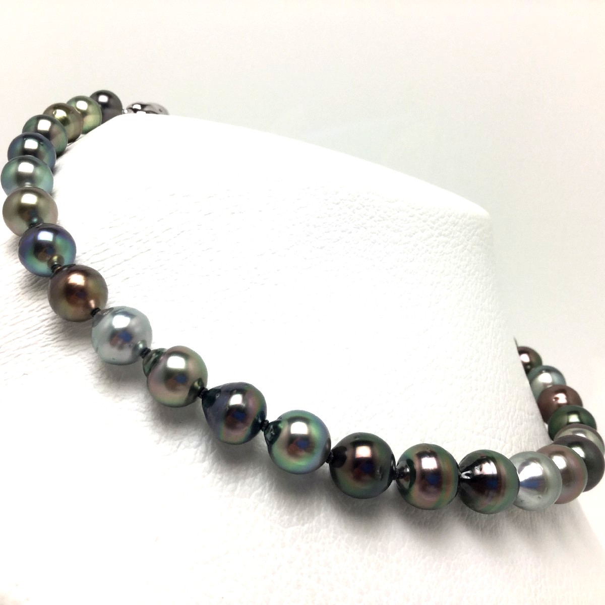 楽天市場】真珠 ネックレス パール 鑑別 黒蝶真珠 8.4-11.6mm