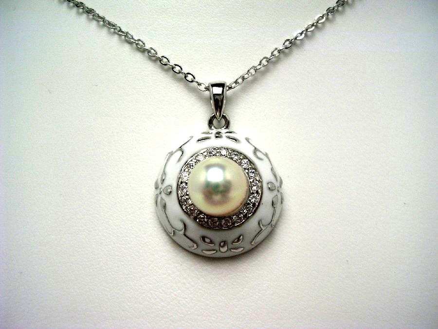 真珠 ペンダント パール アコヤ真珠 7.5-8.0mm ホワイトピンク シルバー 56377 イソワパール