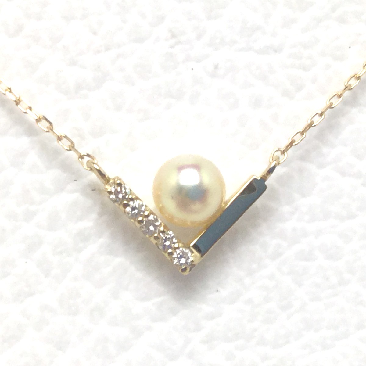 真珠 ペンダントトップ パール アコヤ真珠 3.5mm シャンパンゴールド K18 イエローゴールド ダイヤモンド 0.03ct 79399 イソワパール