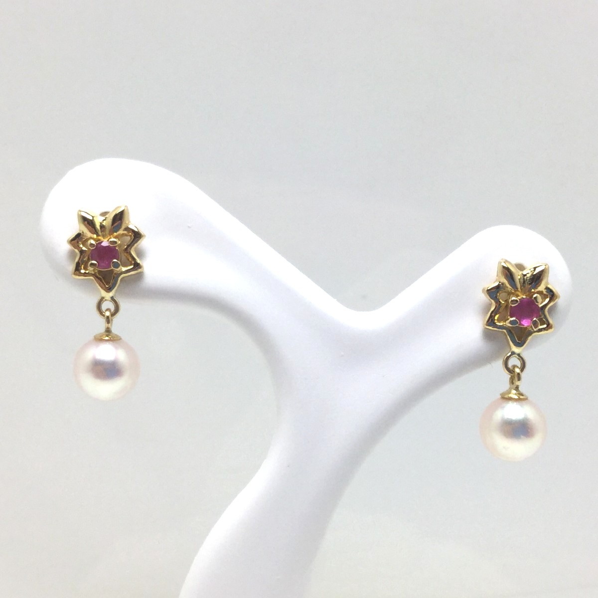 MIKIMOTO K18PG アコヤパール ピアス 5.7mm - ミキモト パール ピアス 