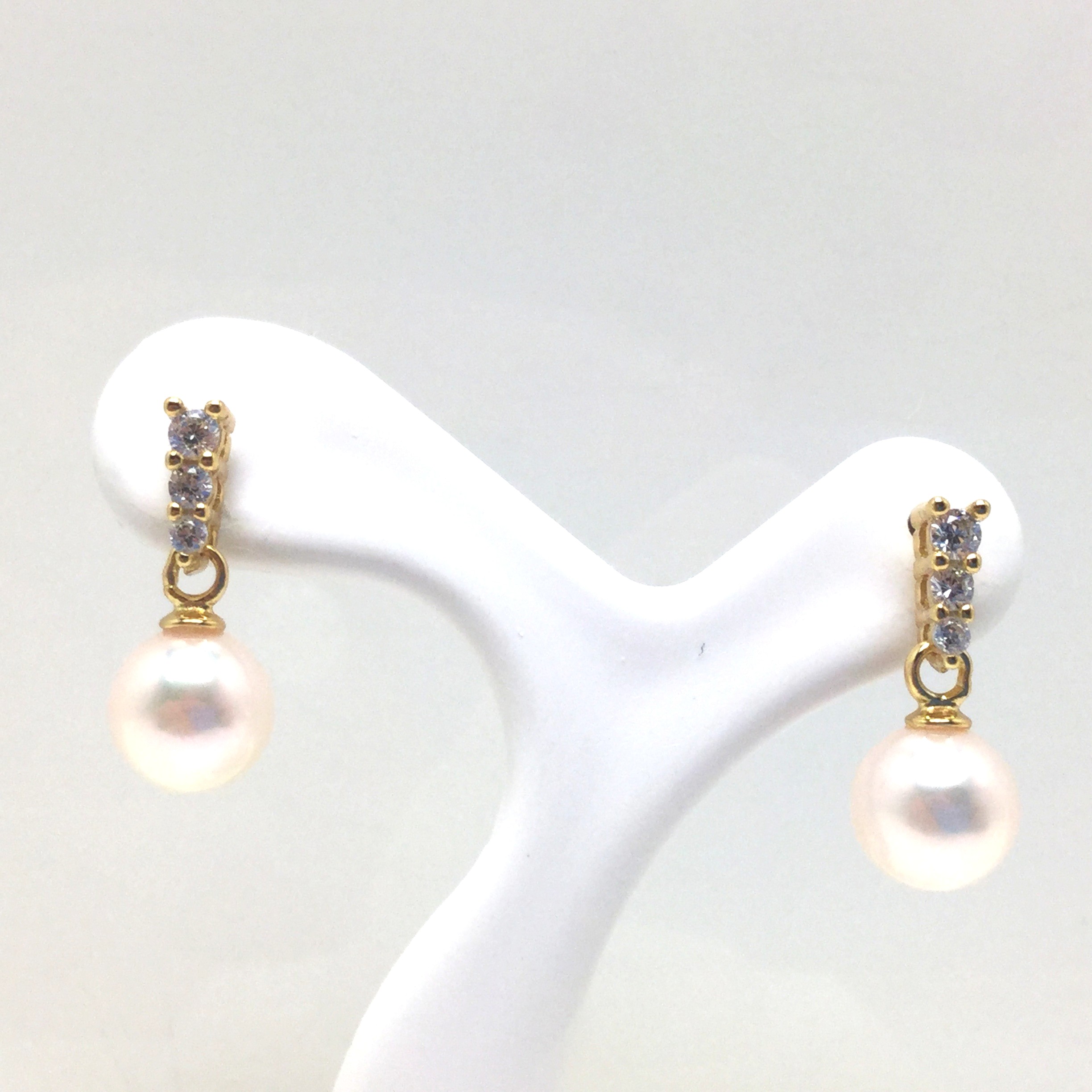 真珠 ピアス パール アコヤ真珠 スタッド 6.5-7.0mm ホワイトピンク シルバー 79713 イソワパール