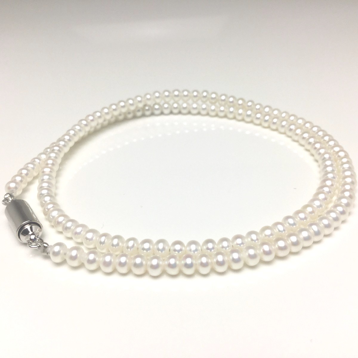 真珠 ネックレス パール 淡水真珠 3.0-3.5mm ホワイト マグネット 73206 イソワパール｜伊勢志摩の真珠専門店　IsowaPearl