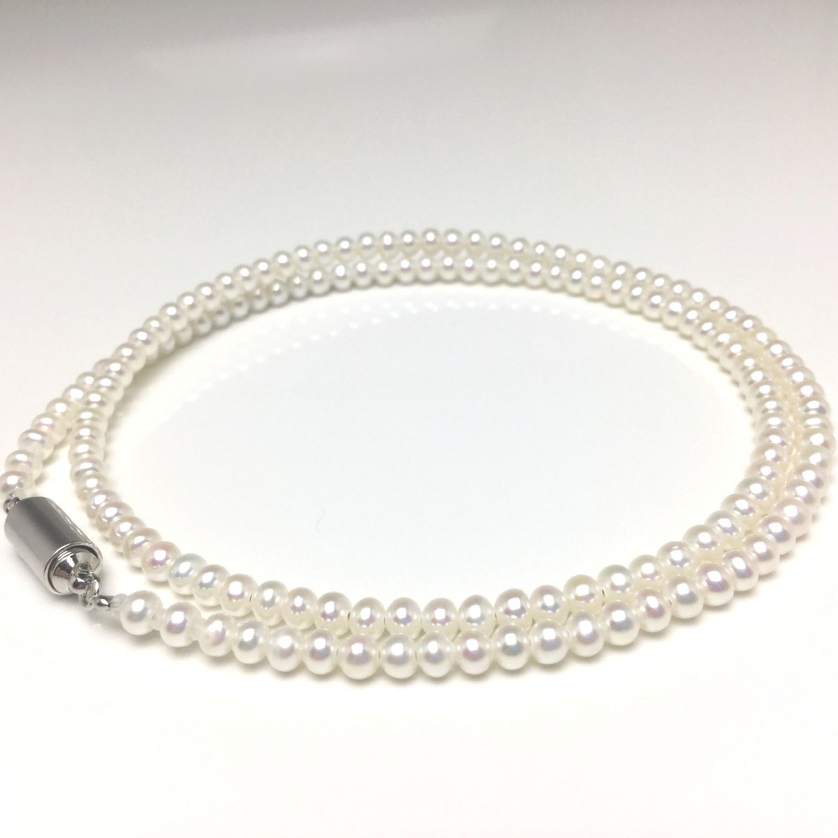 真珠 ネックレス パール 淡水真珠 3.0-3.5mm ホワイト マグネット 73215 イソワパール