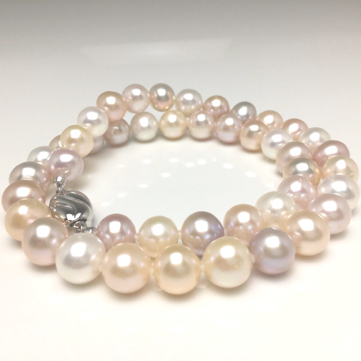 楽天市場】真珠 ネックレス パール 淡水真珠 8.5-9.5mm マルチ