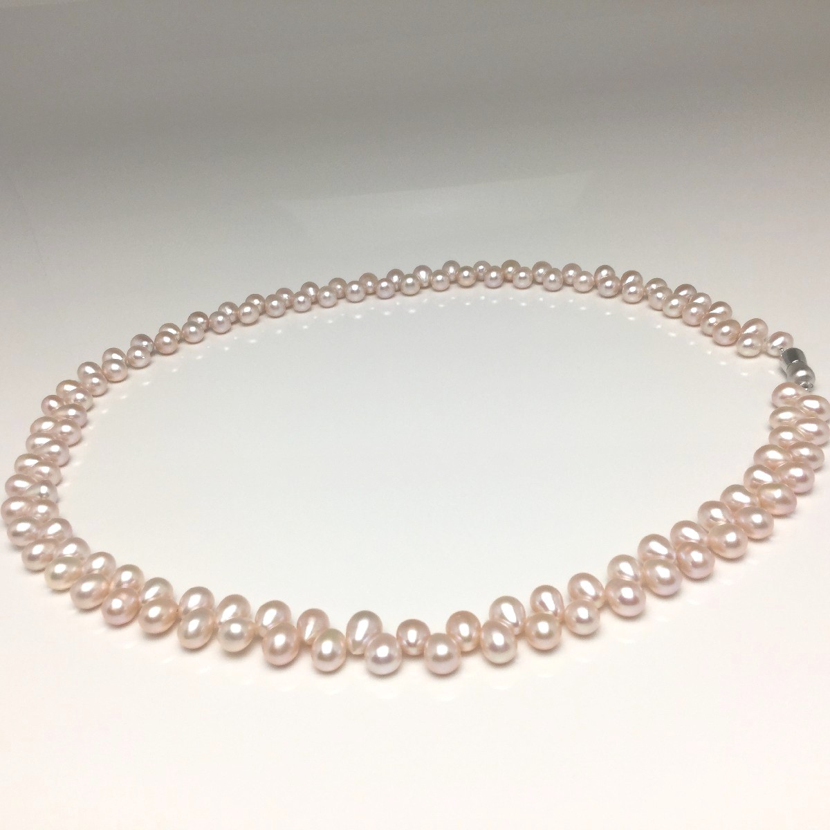 鑑別付き 高島屋 5連 本真珠 クレオパトラ ネックレス 4〜7.7㎜ M229 鑑別付き 高島屋 5連 本真珠 クレオパトラ ネックレス 4〜7.7