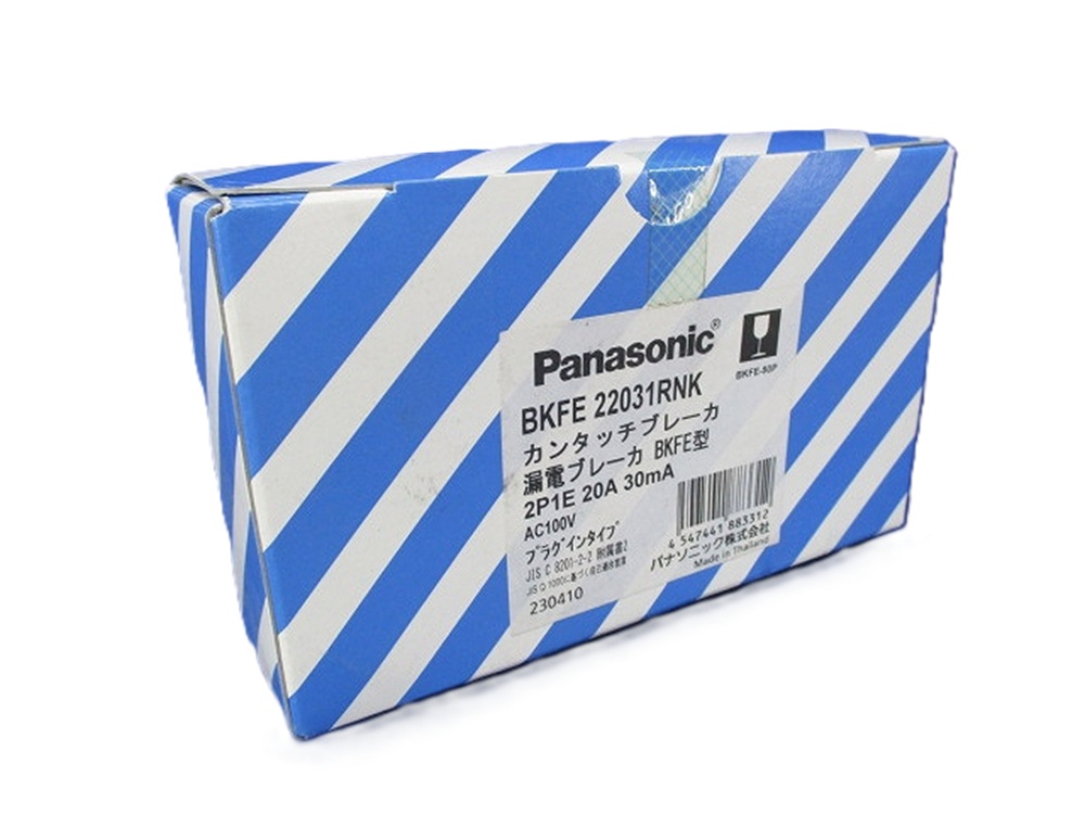 カンタッチブレーカ 2P1E20A30mA AC100V BKFE22031RNK2P1E20A30mA