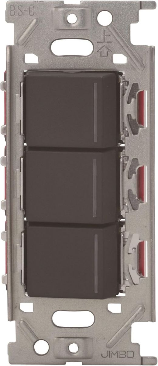 埋込スイッチセット 3路ガイド・チェックランプ付き トリプル ソフトブラック NKW03953SB｜電材センタ一成