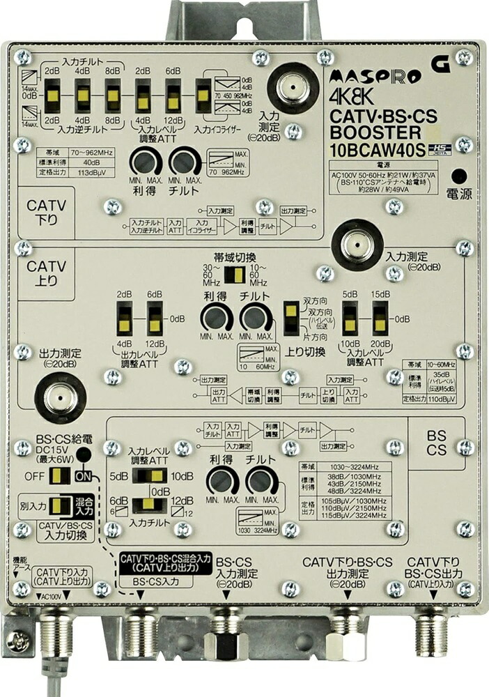 楽天市場】サン電子 SBA-7735DW CATVブースター 35dB型 共同受信用