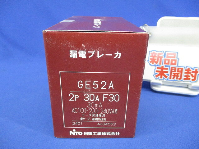 短絡ブレーカ 2P30AF30 30ｍA AC100-200-240V共用 GE52A2P30AF30