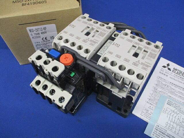 電磁開閉器 0.75ｋW 400V AC200V MSO-2XT12