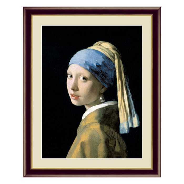 絵画 ヨハネス・フェルメール Johannes Vermeer 真珠の耳飾りの少女 F4 42×34cm アート額絵 G4-bm001額入り 額装込  リビング インテリア アートパネル おしゃれ 玄関 贈り物 お返し 出産 結婚 ギフト プレゼント フェルメール | DO LIVING