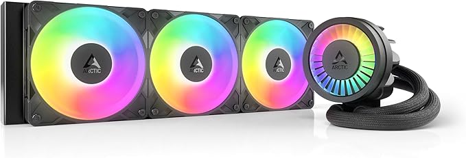 【百貨店SALE 】ARCTIC｜アークティック 水冷中央処理装置空調設備 120粍気違いx3 LGA1851/1700・AM4/AM5 Liquid Freezer III Pro 360 A-RGB 黒いこと ACFRE00184A