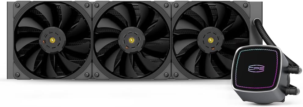 PCCOOLER｜ピーシークーラー 水冷CPUクーラー 120mmファンx3 LGA115X/1200/1700/1851/20XX・AM3/AM4/AM5 ブラック DE360-BK｜SelectShop Palette
