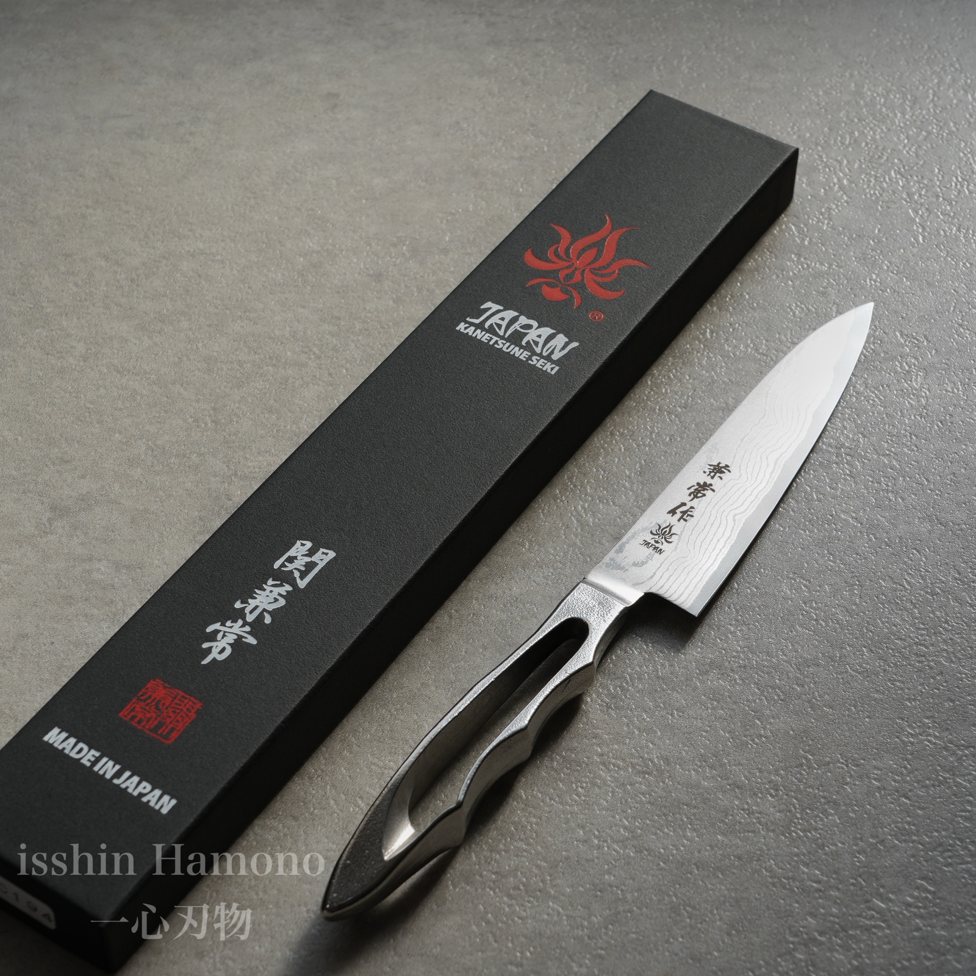 ペティナイフ 120mm ダマスカス ステンレス V金10号　八角柄 ペティナイフ 120mm ダマスカス ステンレス V金10号 八角柄