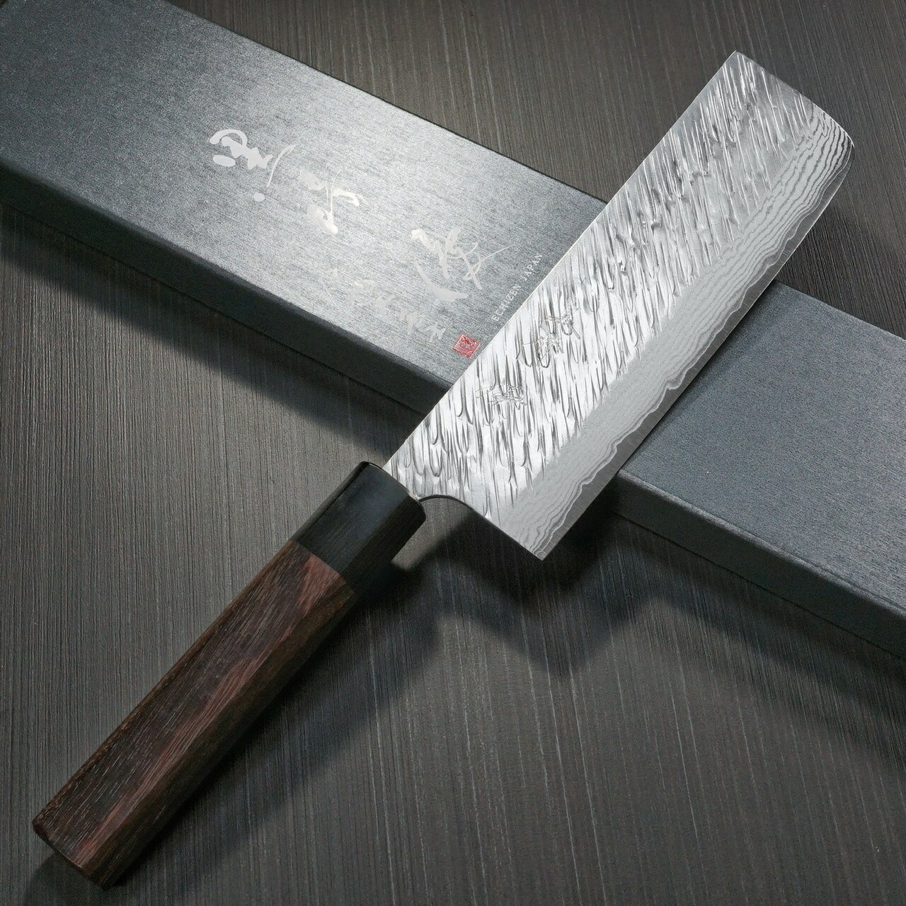 包丁 牛刀 240mm ダマスカス ステンレス V金10号 片山打刃物 片山雄太作 欅柄 日本製 越前打刃物 期間限定特価品