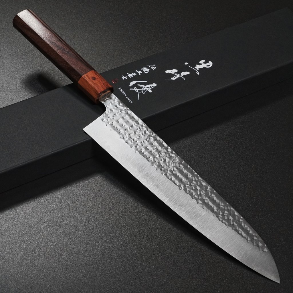 送料込 青紙スーパー 240mm 牛刀 包丁 ステンレス 8寸 越前打刃物 日本製 髪の毛も切れる Tvで放送 カトウ打刃物製作所 義実作 梨地仕上げ 牛刀 Labelians Fr