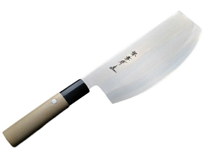 包丁 寿司切 8寸 240mm 安来白三鋼 堺孝行 霞研 水牛柄 日本製 和包丁
