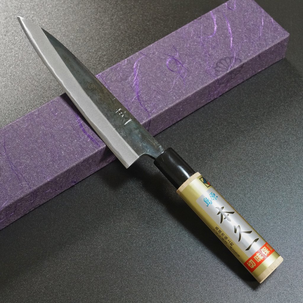 本焼　切付　ペティナイフ　150mm 包丁　5寸　和包丁　刃紋　黒檀　堺打刃物 楽天市場】包丁 ペティナイフ 150mm 5寸 越前打刃物 V金10号