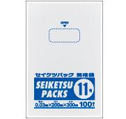 【文芸批評排他的権利あり☆】 貨物輸送無料 K-11 なおなお書き-11 PE 標準尺度袋 11号 澄み切った 0.030粍厚 200x300 100枚ｘ60冊 6000枚 ポリ袋 保護すること袋 アイエスショップ
