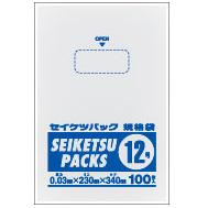 【レビュー特典あり☆】 送料無料 K-12 PS-12 PE 規格袋 12号 透明 0.030mm厚 230x340 100枚ｘ40冊 4000枚 ポリ袋 保存袋 アイエスショップ