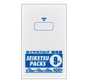 【文芸評論排他的権利あり☆】 貨物輸送無料 K-9 なおなお書き-9 PE 判定基準袋 9号 澄み切った 0.030粍厚 150x250 100枚ｘ80冊 8000枚 ポリ袋 保護すること袋 アイエスショップ
