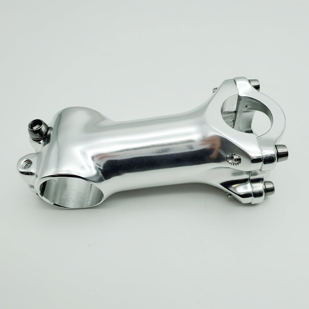 【楽天市場】【送料無料】ハンドルステム 80mm 表面加工バフ仕上げ 軽量アルミ合金ステム クランプ径 25.4mm コラム径 28.6mm
