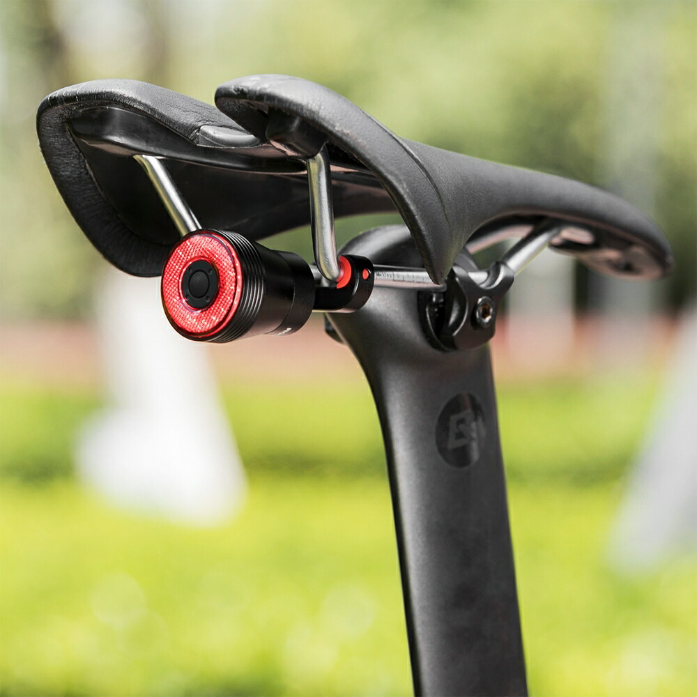 【自転車と同時購入で送料無料】【ブレーキ感知で自動発光!】自転車用テールライト自転車の後方の補助灯USB充電インテリジェントスマートチップ搭載オート防水自動点灯明るいリアライトRockbros(ロックブロス)シートポストとサドル取り付けタイプ