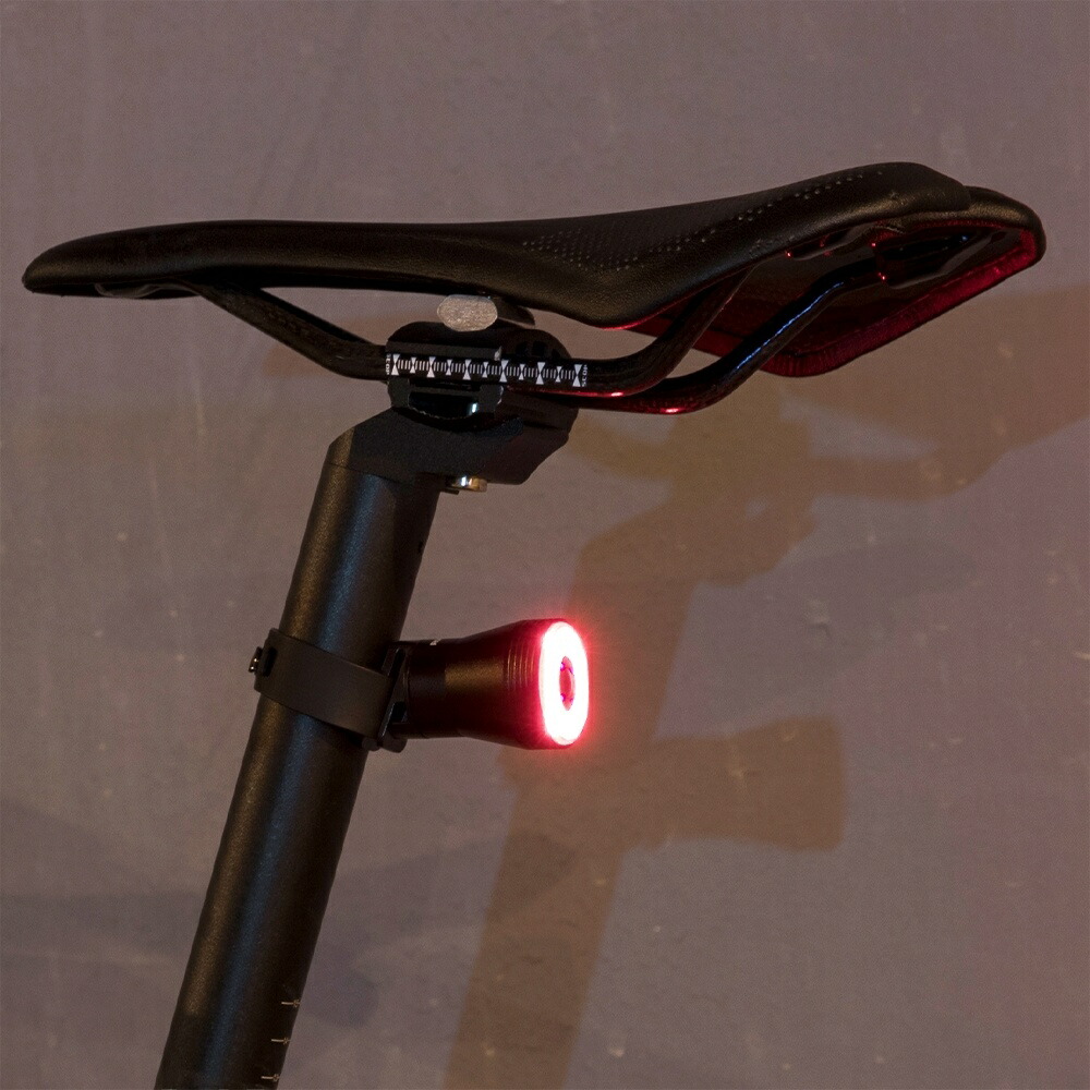 【自転車と同時購入で送料無料】【ブレーキ感知で自動発光!】自転車用テールライト自転車の後方の補助灯USB充電インテリジェントスマートチップ搭載オート防水自動点灯明るいリアライトRockbros(ロックブロス)シートポストとサドル取り付けタイプ