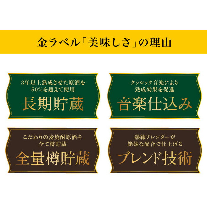 新品未使用正規品 お中元 お酒 麦焼酎 田苑 金ラベル パック 25度 1800ml 1.8L × 2ケース 12本 焼酎 田苑酒造 父の日  fucoa.cl