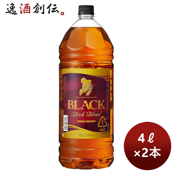 ウイスキー ブラックニッカ リッチブレンド 4000ml 4Lペット 4000ml 4L 2本 新生活 のし・ギフト対応不可 9,142円
