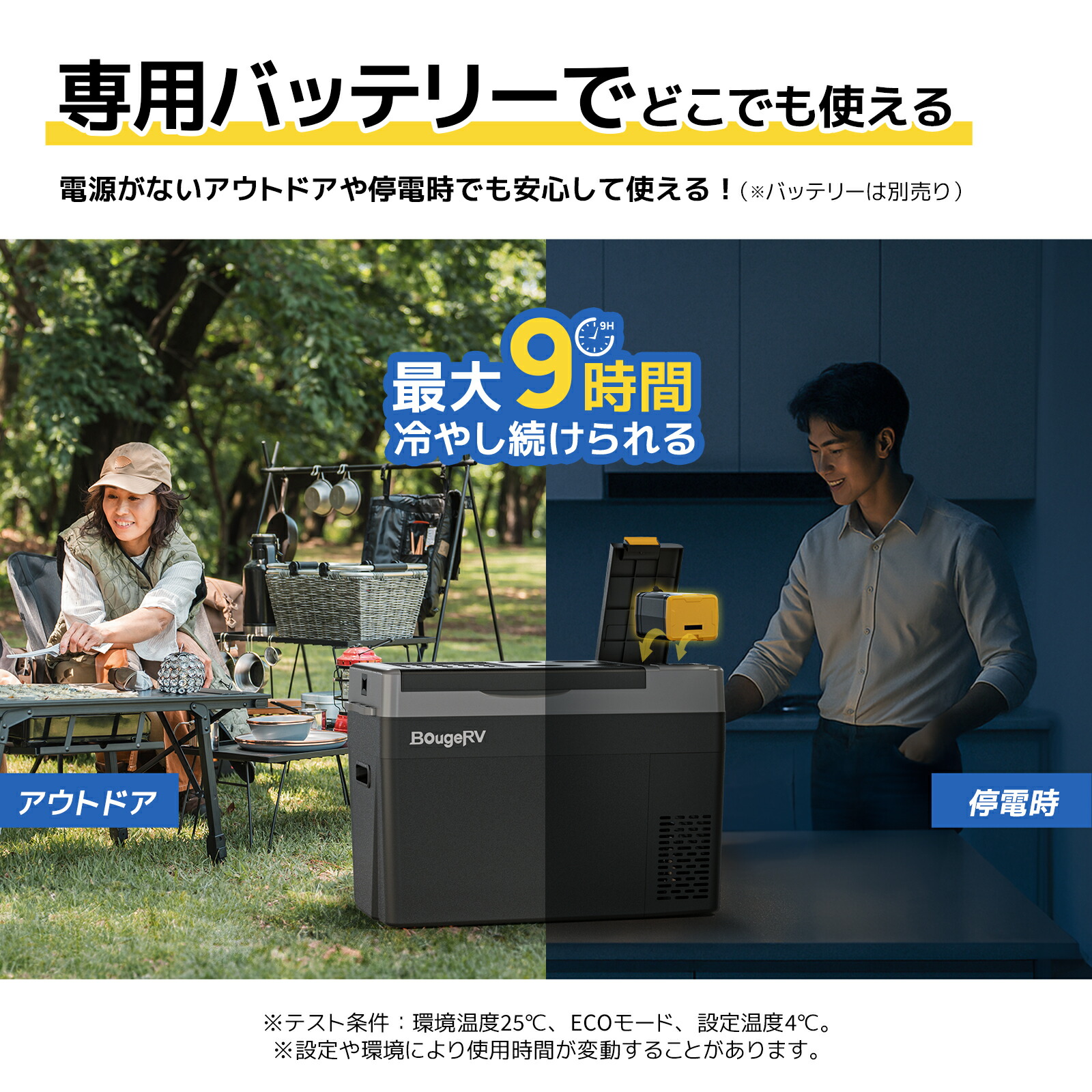 BougeRV ポータブル冷蔵庫 Cr Pro 29L BougeRV CR Pro 29L ポータブル冷蔵庫|バッテリー内蔵可能・急速
