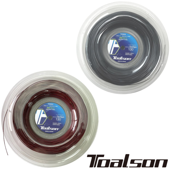 《送料無料》Toalson レンコン・デビルスピン 130 (ロール:200m) RENCON DEVILSPIN 130 7353014 トアルソン 硬式テニスロール|テニスラケットショップのIS