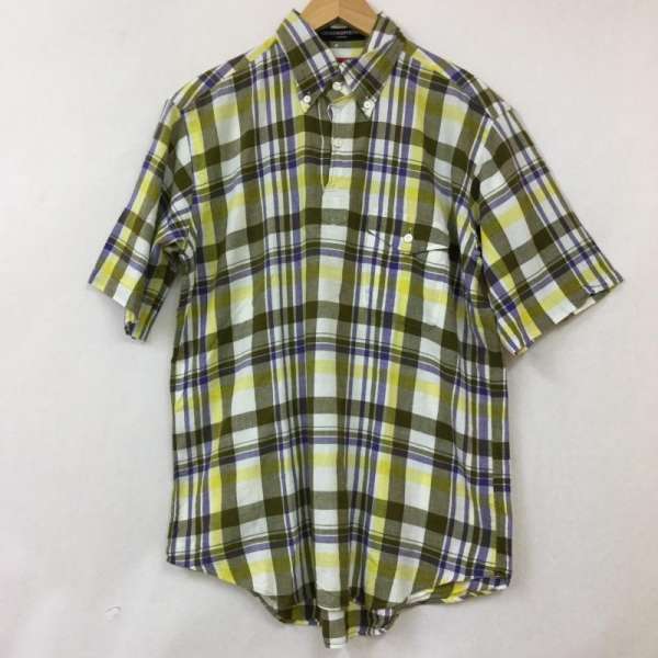 Evisu エヴィス 半袖 シャツ ブラウス Shirt Blouse Quadrophenia プルオーバー チェック シャツ ボタンダウン 半袖 40 メンズ Used 古着 中古 10014289 Otce Cl