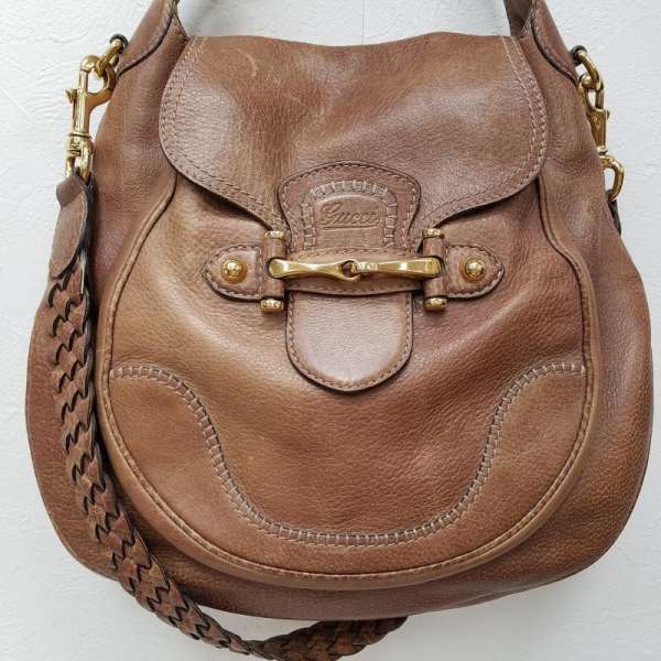 GUCCI グッチ ショルダーバッグ ショルダーバッグ Shoulder Bag 223955 Horse Bit 2Way Handbag レザー バッグ 2WAY ワンショルダー 編込みショルダー付10055516