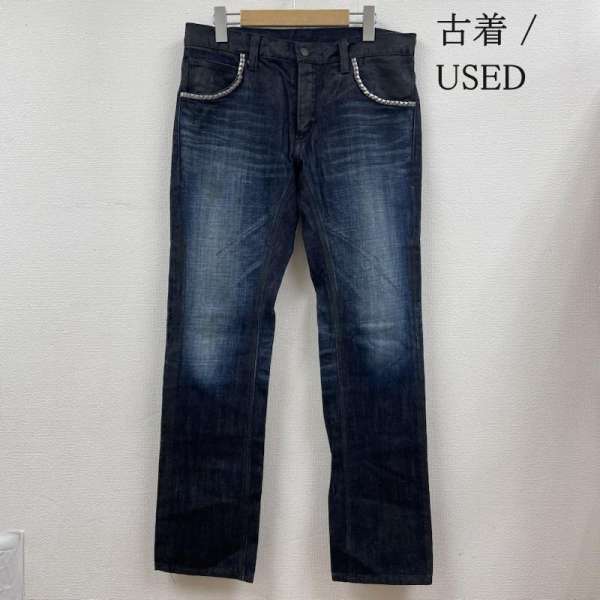 AFB エーエフビー ストレート スタッズ デニムパンツ M ブラック AFB / エーエフビー SUPER BAGGY STUDDED PANTS（デニムパンツ