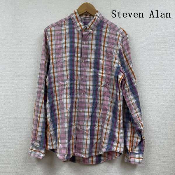 美品 Steven Alan BOLD FIT コットンシルク チェックシャツ 8100024Y0024_m1_a041.jpg
