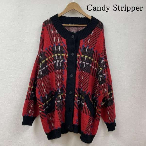 楽天市場】Candy Stripper キャンディストリッパー 長袖 カーディガン Cardigan CANDY CHECK ニット ダブルジャガード  カーディガン モヘア混 タータンチェック 1209805【USED】【古着】【中古】10121241 : ドンドンダウンIS