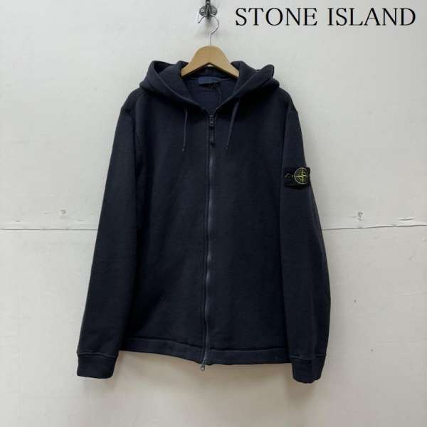 stone  パーカー　ブラック Stone Island ブラック パーカー フルジップLサイズ