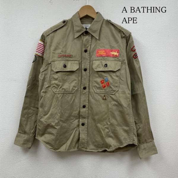 エイプ　コーデュロイシャツ A BATHING APE® コーデュロイ シャツ | ニュートラル | FARFETCH JP