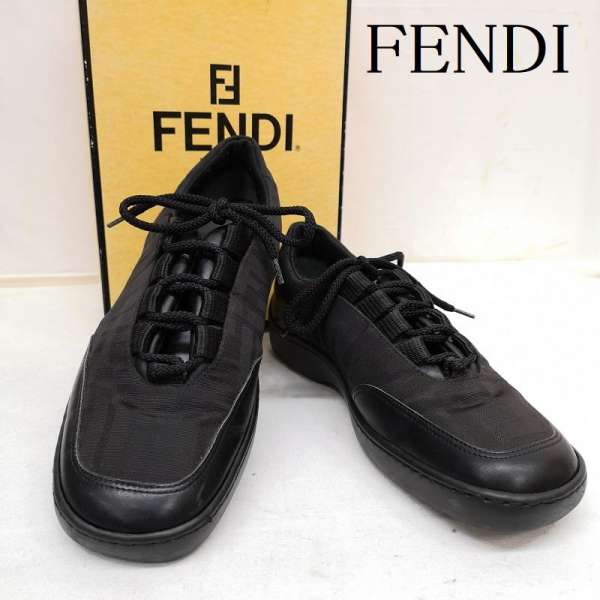 FENDI ブラック スニーカー ジッパー付き 楽天市場】FENDI(フェンディ) サイズ:7 FLOW SNEAKER 7E1392