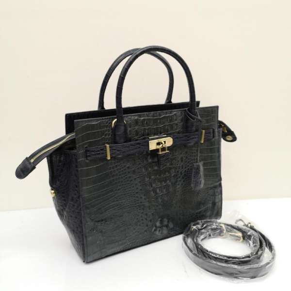 極美品 クロコダイル 本革 バッグ　GENUINE CROCODILE SKIN Genuine Crocodile Skin クロコダイル ハンド バック ワニ革