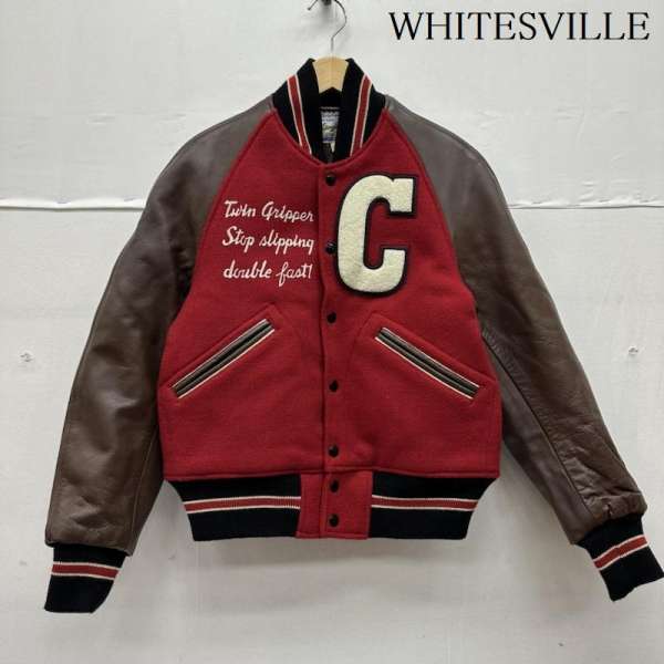 WHITESVILLE ホワイツビル 袖革フルデコスタジャン ロードランナー刺繍 Whitesville(ホワイツビル) / ×LOONEY TUNES/ロードランナー