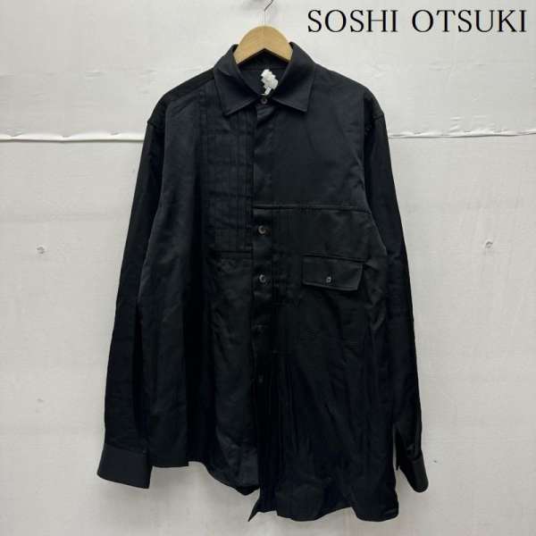 【soshiotsuki】着物ブレステッドシャツ black 46 IMG_7092_ee6d2663-5ed7-4c25-