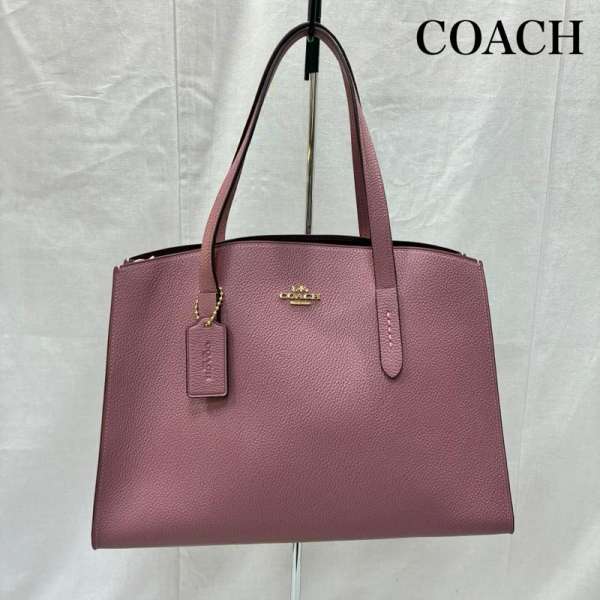 極美品✨COACH リリーキャリーオール　2way ハンドバッグ シグネチャー COACH】コーチ レザー リリー ミニ キャリーオール カラー