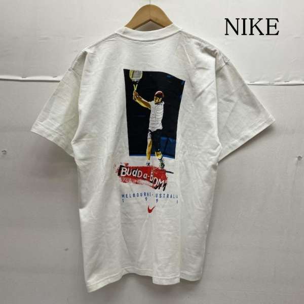 貴重 90s vintage NIKE アンドレアガシモデル 刺繍ロゴ シャツ 貴重 90s vintage NIKE アンドレアガシモデル 刺繍ロゴ シャツ
