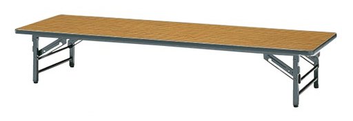 折りたたみテーブル アジャスター付き 幅1800×奥行600×高さ330mm 机 折り畳み おりたたみ 長方形 会議テーブル 公民館 ソフトエッジ巻 低い スライド金具方式 国産 スチール 塗装 メラミン化粧板 SANKEI サンケイ K-2V