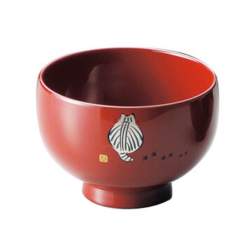 赤い漆器の椀 猫のデザイン 楽天市場】汁椀 ネコ内桜 古代朱/溜 漆塗り 12-02101/02102