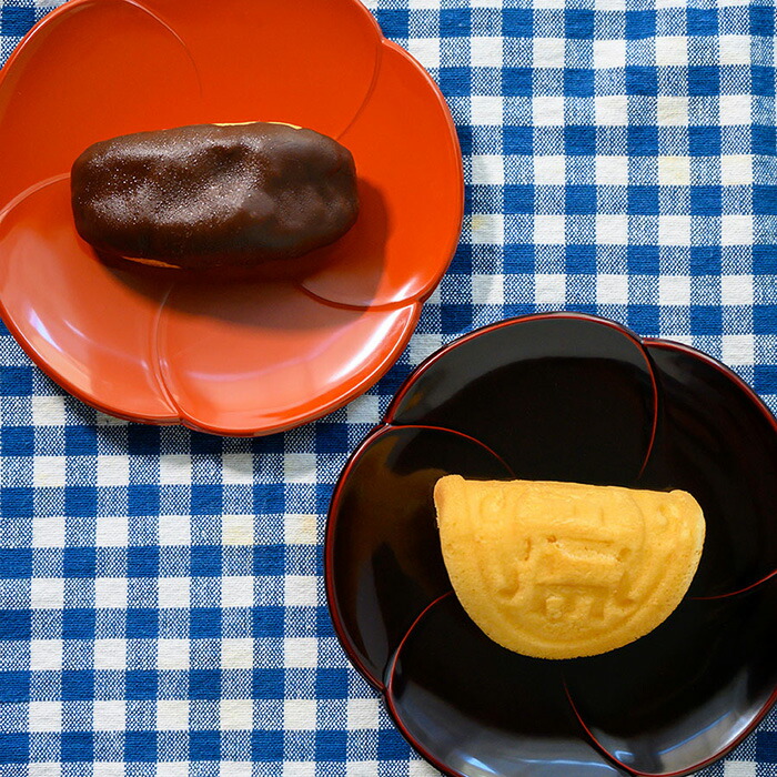 福梅銘々皿5.0 溜/朱 5枚セット 【まとめ買い割引】漆塗りの小皿 取り