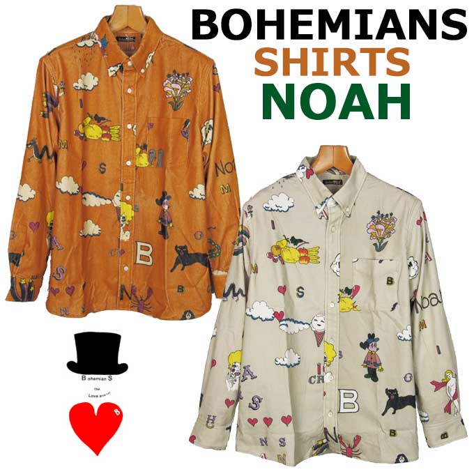 Bohemians ボヘミアンズ 刺繍シャツ アニマル 動物